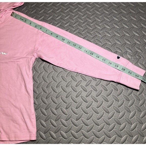 Champion HERITAGE girls pink Long sleeve embroidered cotton Pullover hoodie Sz L - Picture 6 of 11